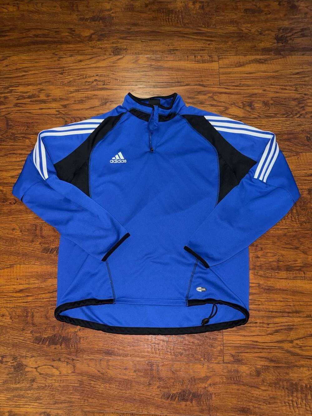 Adidas Climacool 1/4 Zip Training Top Blue Black